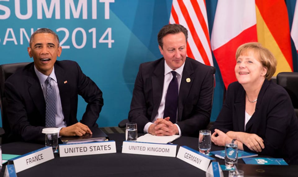 Obama, Cameron und Merkel