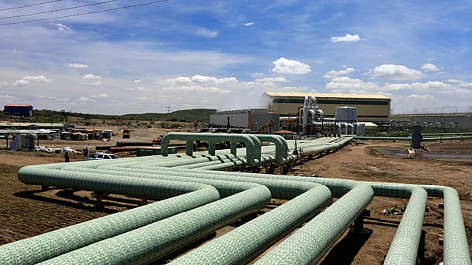 Die Olkaria Geothermie-Anlage in der Nähe der kenianischen Hauptstadt Nairobi.