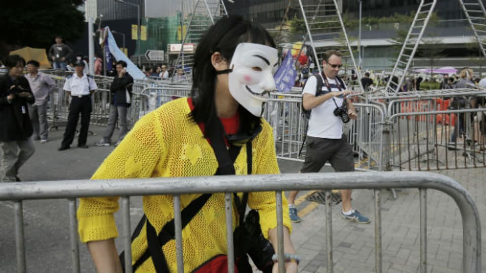 Demonstrantin in Hongkong.