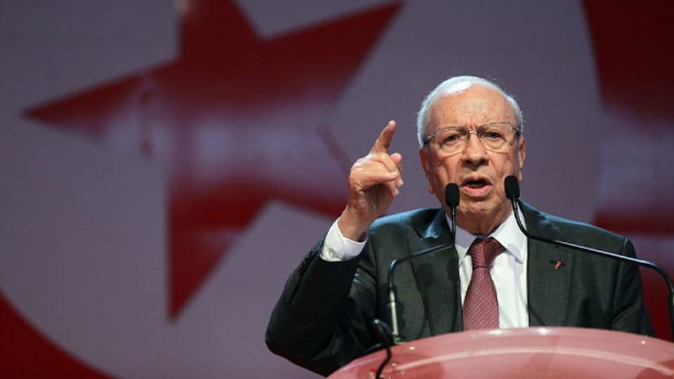 Tunesischer Präsidentschaftskandidat El-Sebsi im Wahlkampf