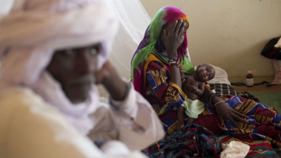 Unterernährte Menschen in einer Klinik in der Region Mao in Tschad