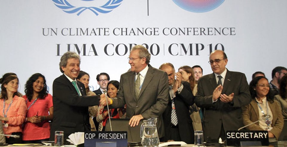 Die Delegierten an der Klimakonferenz in Lima handelten einen Kompromiss aus.
