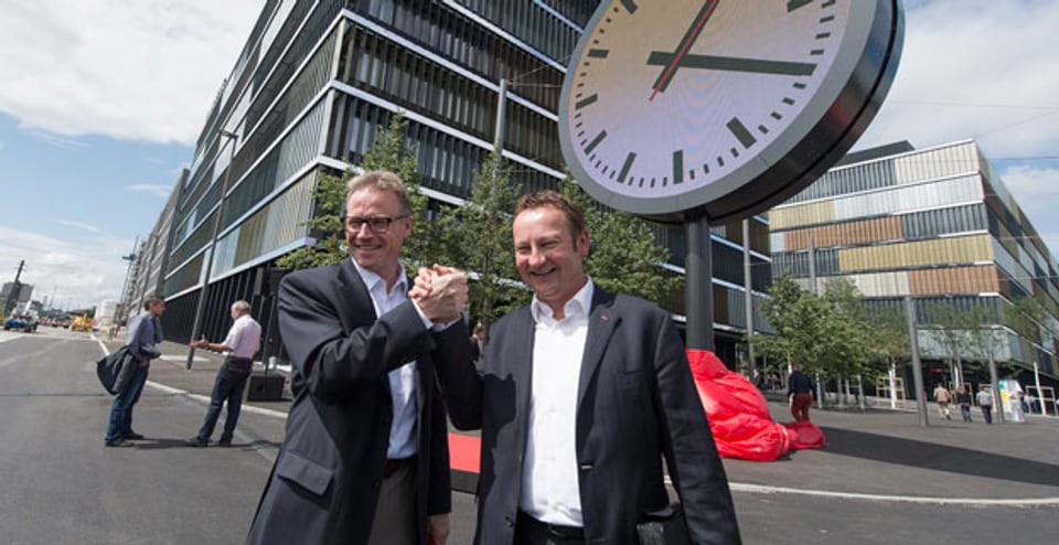 Die SBB-Führung weiht den neuen Hauptsitz in Bern ein (14. August 2014).