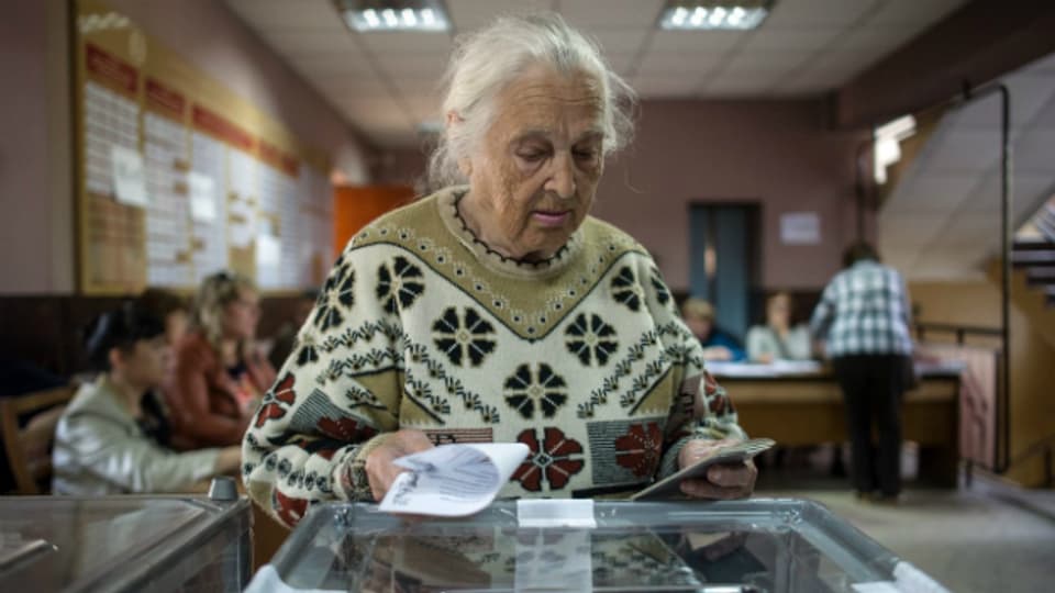 Stimmabgabe in Mariupol am Sonntag 11. Mai.