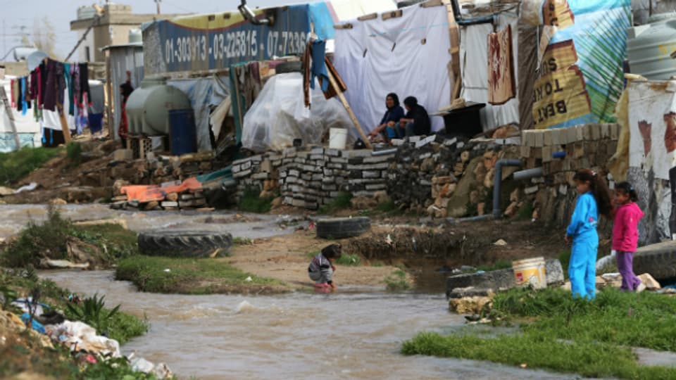Ein Flüchtlingscamp für syrische Flüchtlinge in der Nähe von Zahleh.