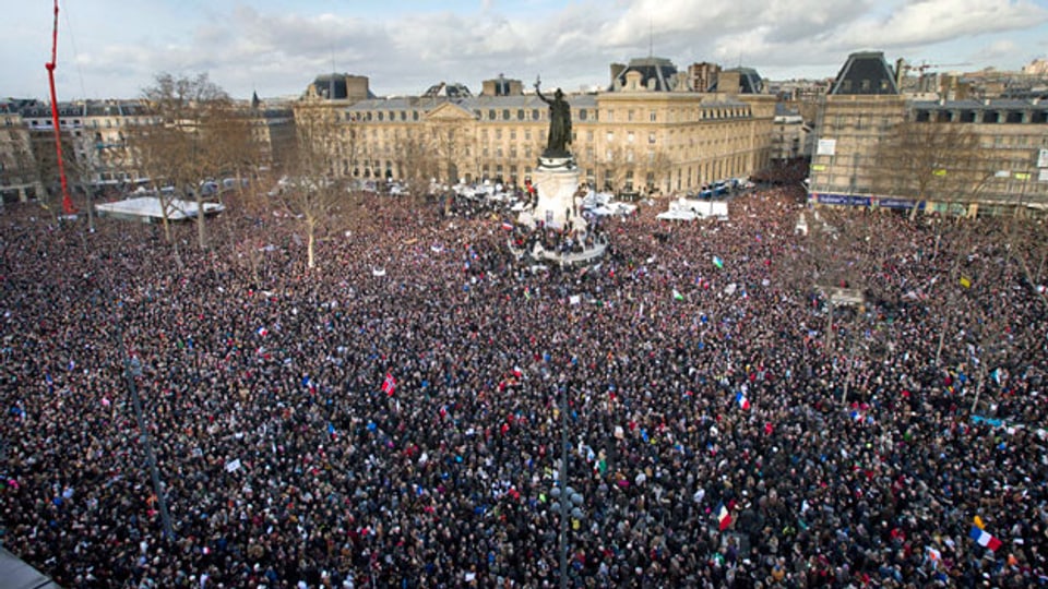 Place de la République, Paris am Sonntag, 11. Januar 2015.