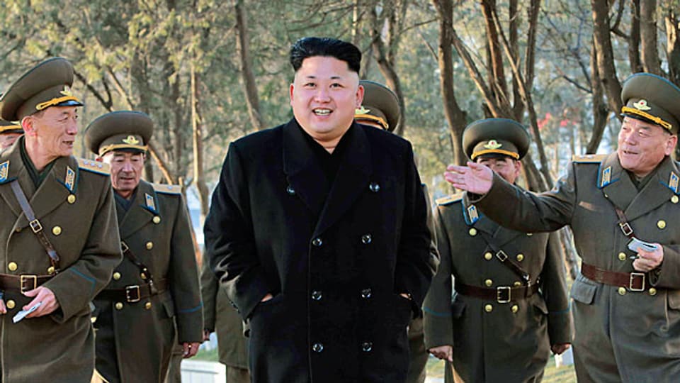 Der nordkoreanische Führer Kim Jong Un am 13. Januar auf Inspektionsreise. Nordkorea bietet via die Uno Hand zur Zusammenarbeit mit Südkorea.