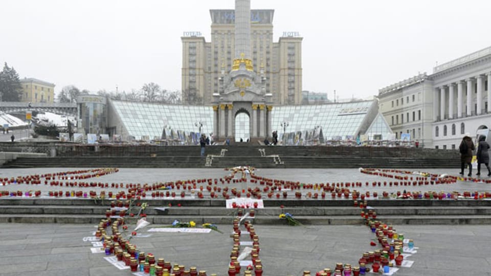 Der Maidan in Kiew am 22. Januar 2015