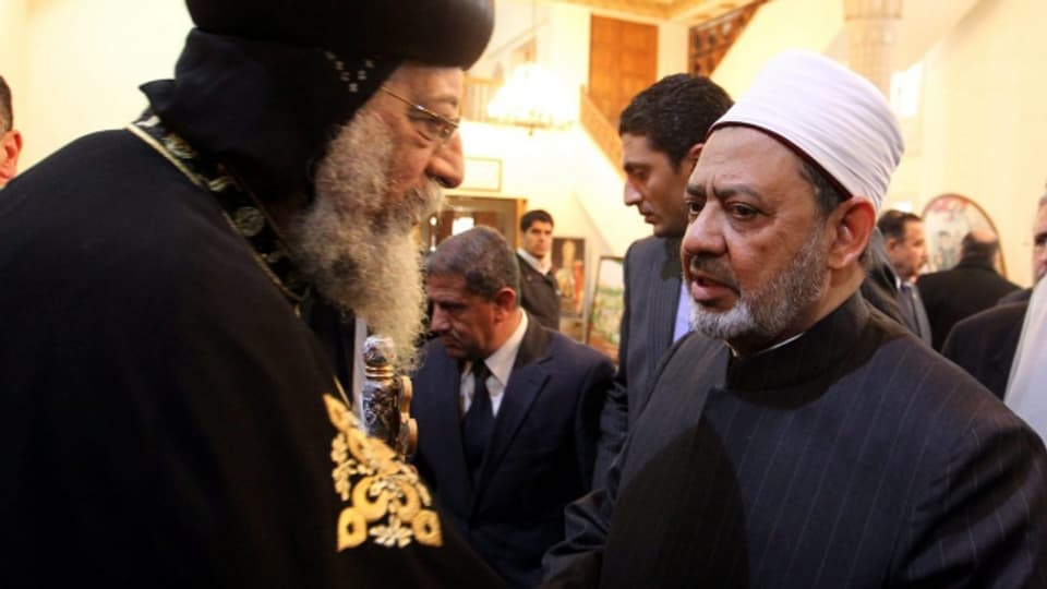 Der Gross-Imam der Al-Azhar-Universität Sheikh Ahmed el-Tayeb (re).