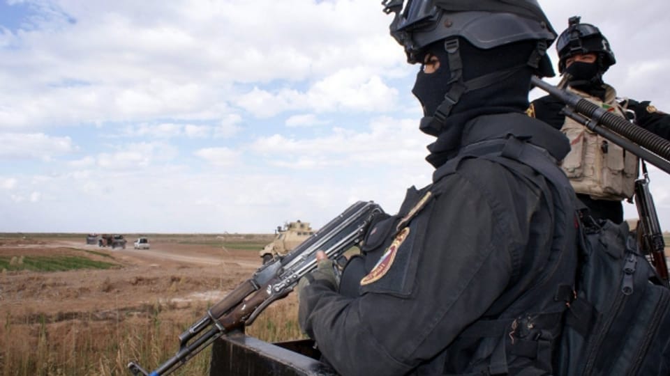 Offensive gegen die IS-Terroristen: ein Soldat der irakischen Armee.