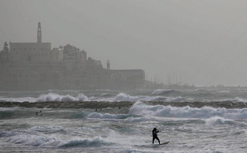 Die Altstadt von Jaffa an einem stürmischen Wintertag