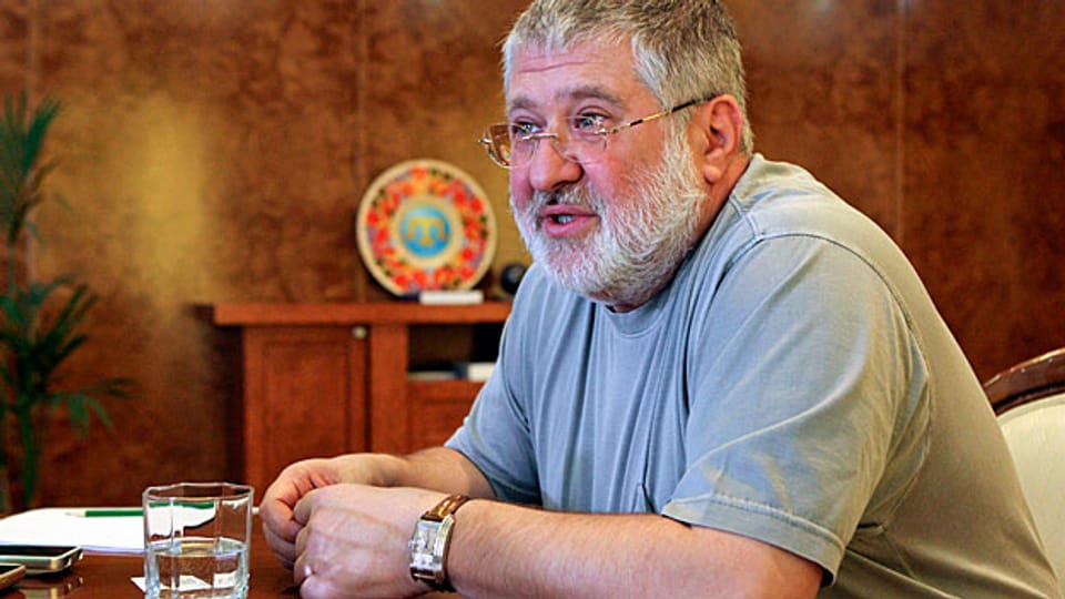 Igor Kolomoiski gibt am 24. Mai 2014 ein Interview - als Gouverneur von Dnipropetrowsk.