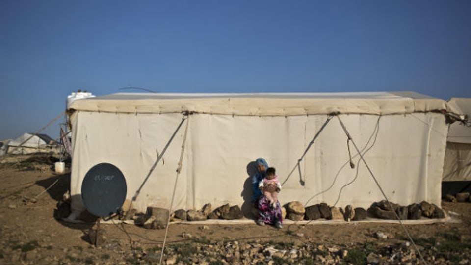 Ein Flüchtlingscamp in der nähe der syrisch-jordanischen Grenze.