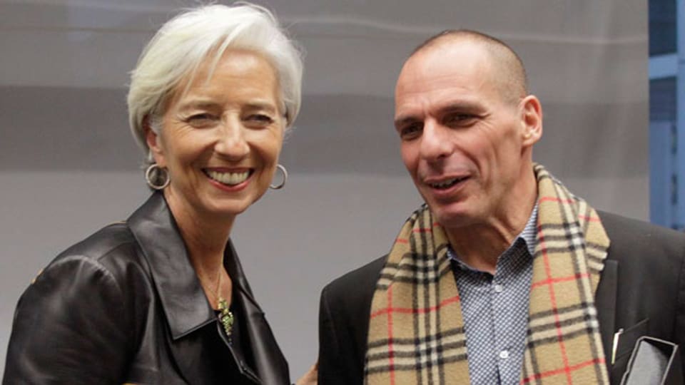 Der griechische Wirtschaftsminister Yanis Varoufakis garantiert gegenüber IWF-Chefin Christine Lagarde die Rückzahlung aller Kredite. (Archiv)