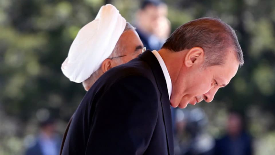 Präsident Erdogan bei seinem Besuch in Iran Anfang April.
