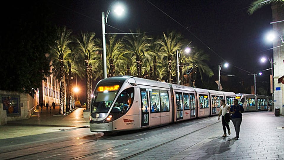Tram in Jerusalem.