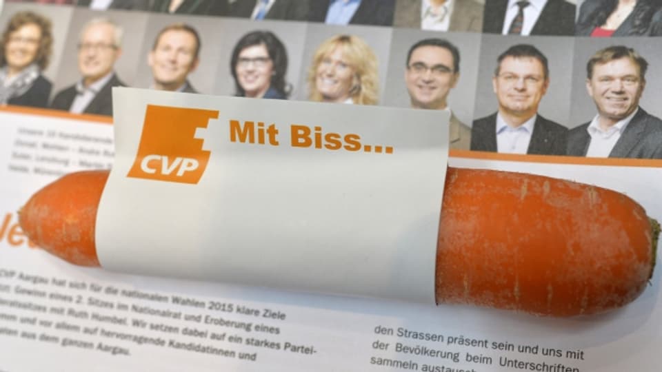 Ein CVP-Rübli an der Delegiertenversammlung in Brugg AG