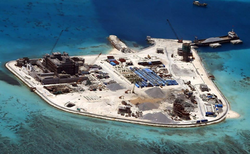Das Mabini-Riff im südchinesischen Meer, das von China aufgeschüttet wird