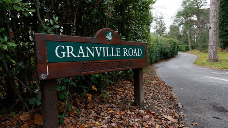 Die Granville Road, wo der russische Geschäftsmann Alexander Perepilichnyy beim Joggen am 10. November 2012 zusammenbrach.