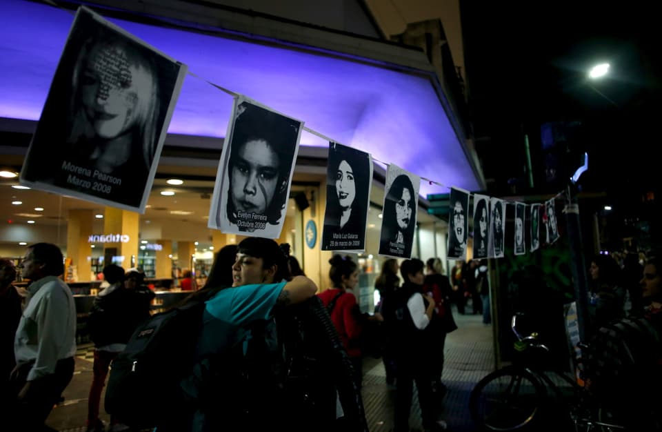 Die Gewalt an Frauen in Argentinien geht nicht zurück: Kundgebung in Buenos Aires.