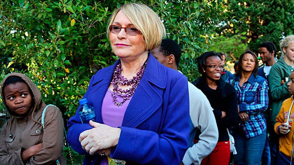 Helen Zille. Die Politikerin ist dem südafrikanischen Präsidenten Zuma ein Dorn im Auge.