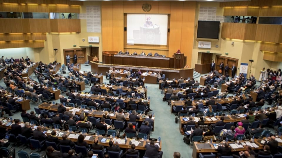 Die Eröffnungskonferenz des Gipfels in Addis Abeba.
