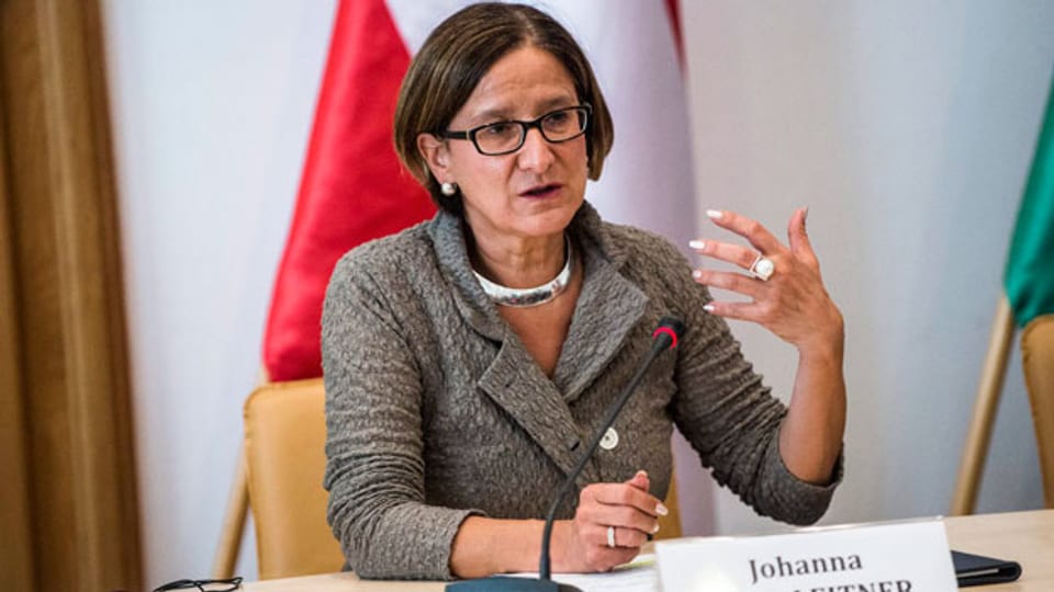 Die Innenministerin von Österreich, Johanna Mikl-Leitner.