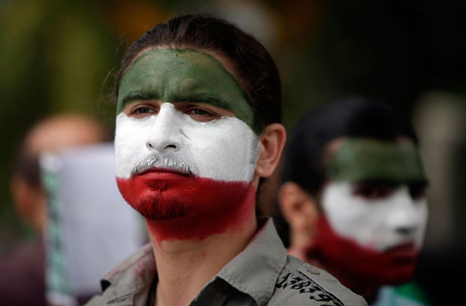 Protestierender Iraner in LA