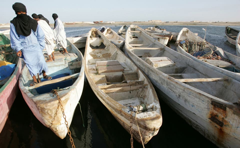 Fischerboote in Nouadhibou, Mauretanien. Mit solchen Booten versuchten noch vor zehn Jahren Zehntausende auf die kanarischen Inseln zu flüchten