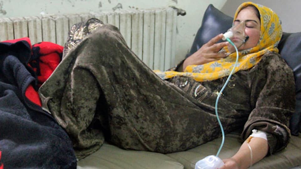 Opfer eines Giftgasangriffes im April 2014 in Irak. Symbolbild.