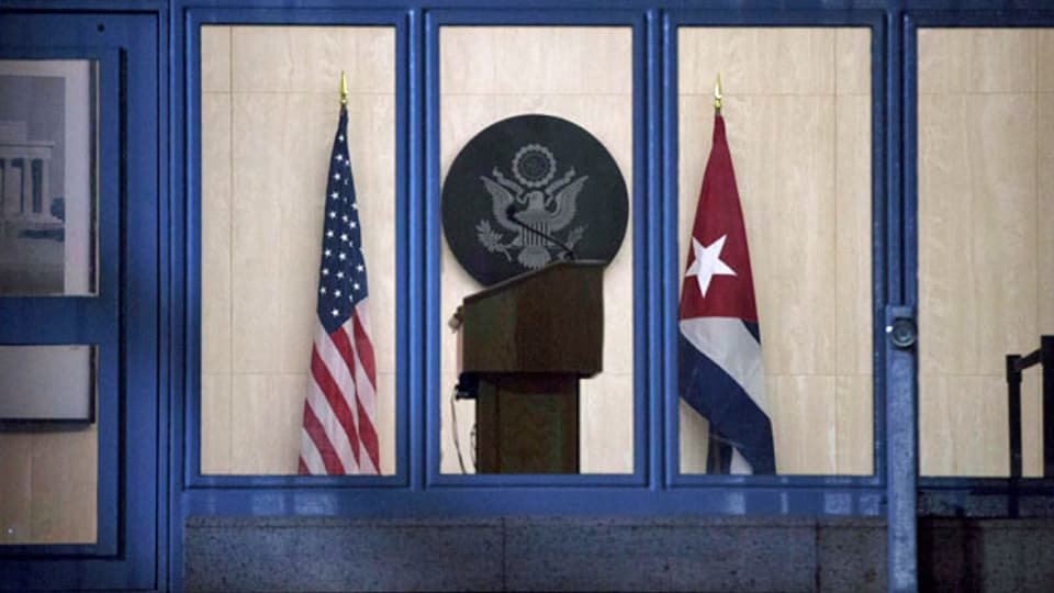 Erstmals seit 1961 weht in der US-Botschaft in Havanna wieder die amerikanische Flagge.