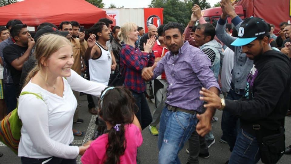 Das Willkommensfest für Flüchtlinge in Heidenau lief friedlich ab.