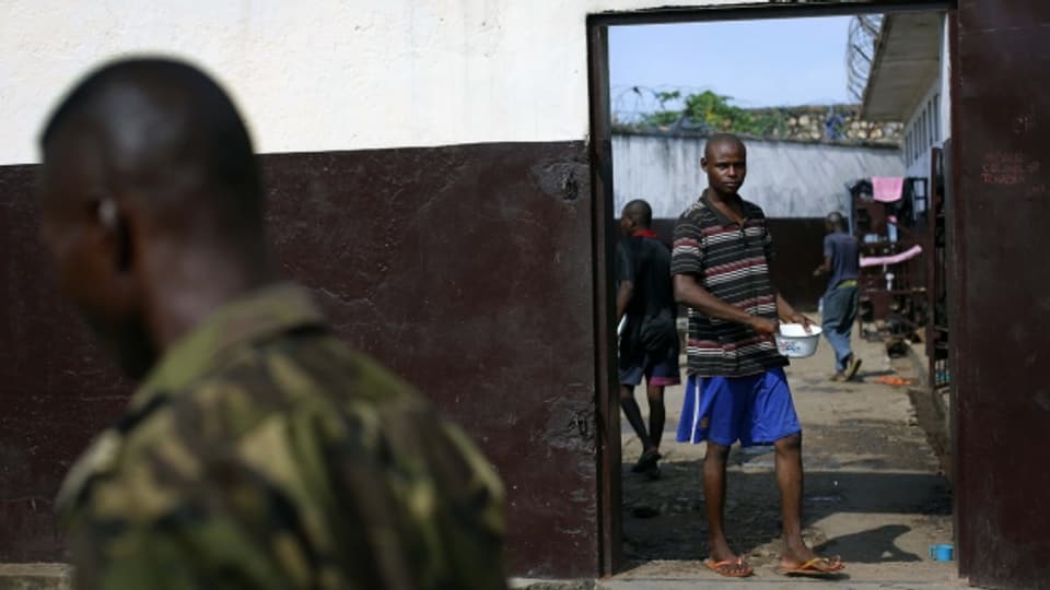 Der Eingang zum Gefängnis in der Hauptstadt Bangui.
