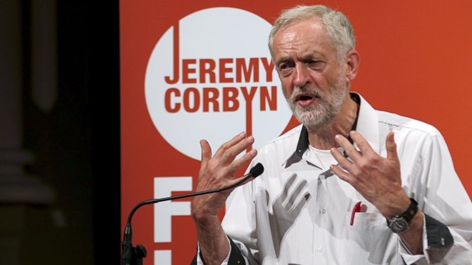 Kronfavorit Jeremy Corbyn an einer Wahlkampfveranstaltung in London.