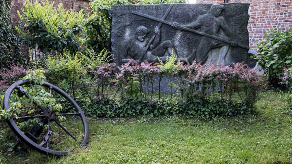 Denkmal an die Schlacht bei Marignano des Bildhauers Josef Bisa in Zivido, Italien.