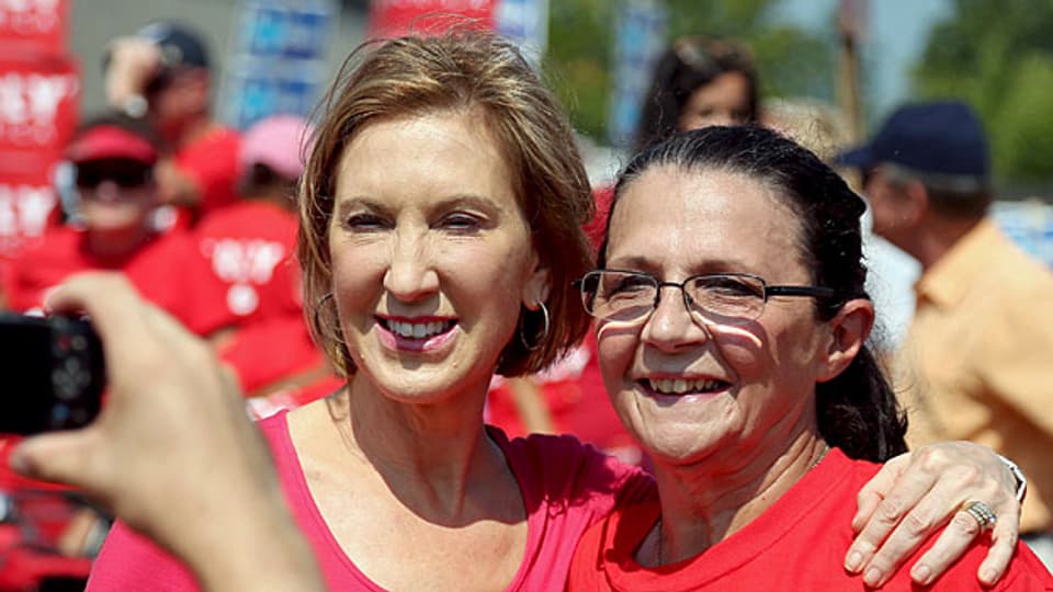 Carly Fiorina an einer Wahlveranstaltung, Anfang September in Milford, New Hampshire.