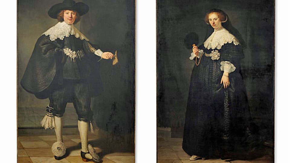 Die zwei sich streitenden Museen haben eine gütliche Lösung gefunden. Sie stellen die zwei Bilder im Wechsel aus; Rembrandts «Portrait von Marten Soolmans» und «Portrait von Oopjen Coppit», beide von 1634.
