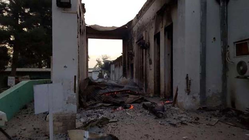 Das zerstörte Spital von Ärzte ohne Grenzen in Kundus, Afghanistan.