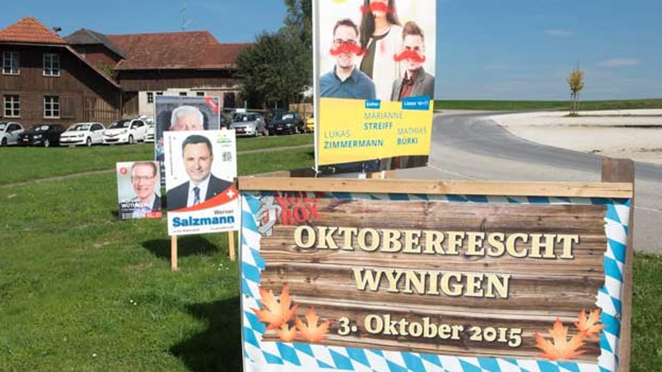 Wahlkampf-Stimmung oder Oktoberfest? Ein Wahlkampf fast ohne Inhalt.