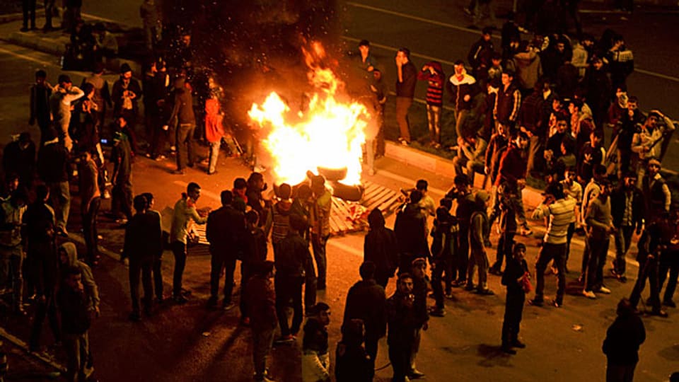 Bereits am Sonntag Abend gab es Proteste gegen die türkischen Wahlergebnisse.