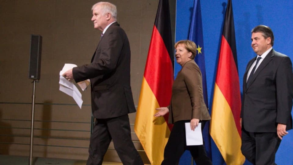 Horst Seehofer, Angela Merkel und Sigmar Gabriel
