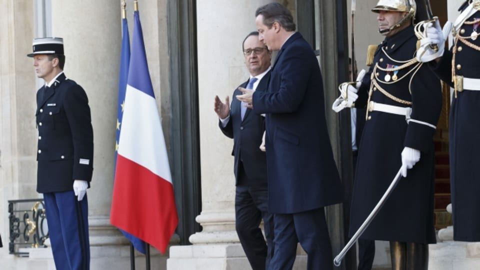 Hofft, dass die Gespräche zum Ziel führen: François Hollande mit David Cameron.
