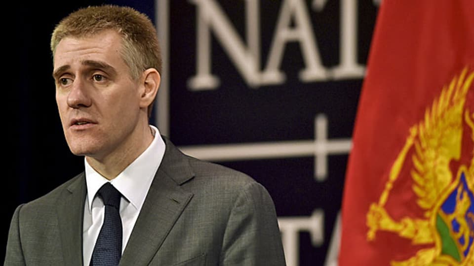 Der montenegrinische Aussenminister Igor Luksic am Nato-Aussenministertreffen in Brüssel.