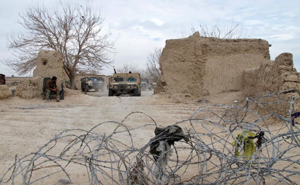 eine Patrouille der afghanischen Armee in der südlichen Provinz Helmand