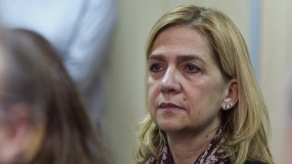 Cristina de Burbón während des Prozesses im Gericht von Palma de Mallorca.