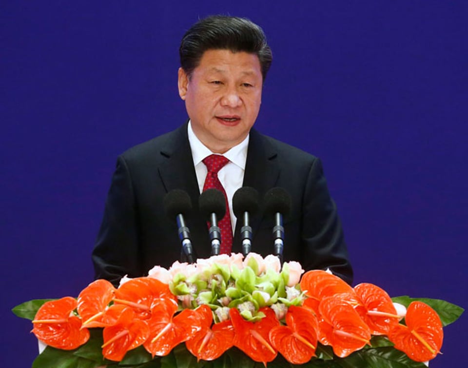 Chinas Präsident bei der feierlichen Eröffnung