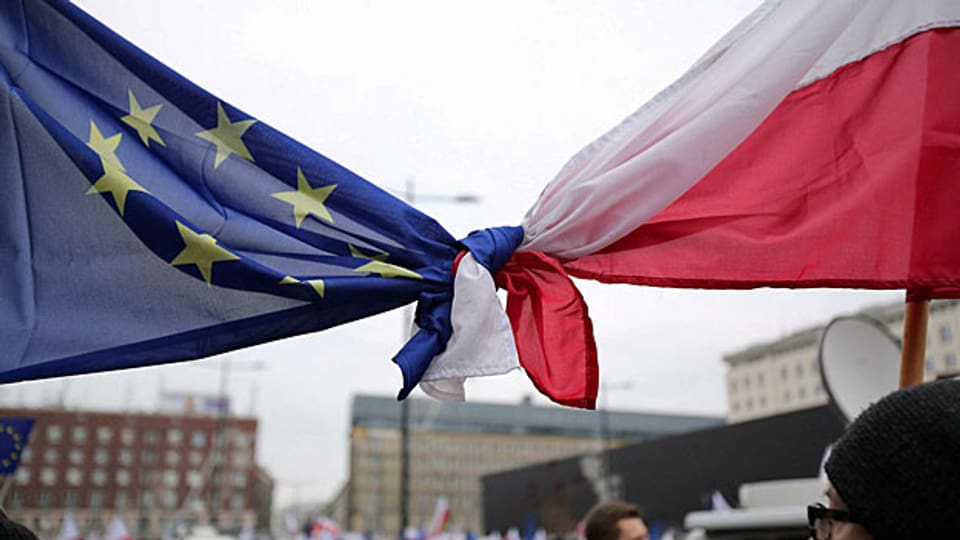 Zwei Polen, zwei Pole in der politischen Bandbreite: der polnische Präsident des EU-Rates und der nationalkonservative Präsident Polens.