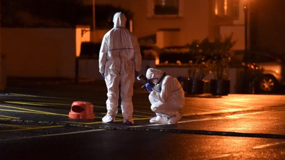 Forensiker untersuchen den Tatort in Dublin (5. Februar).