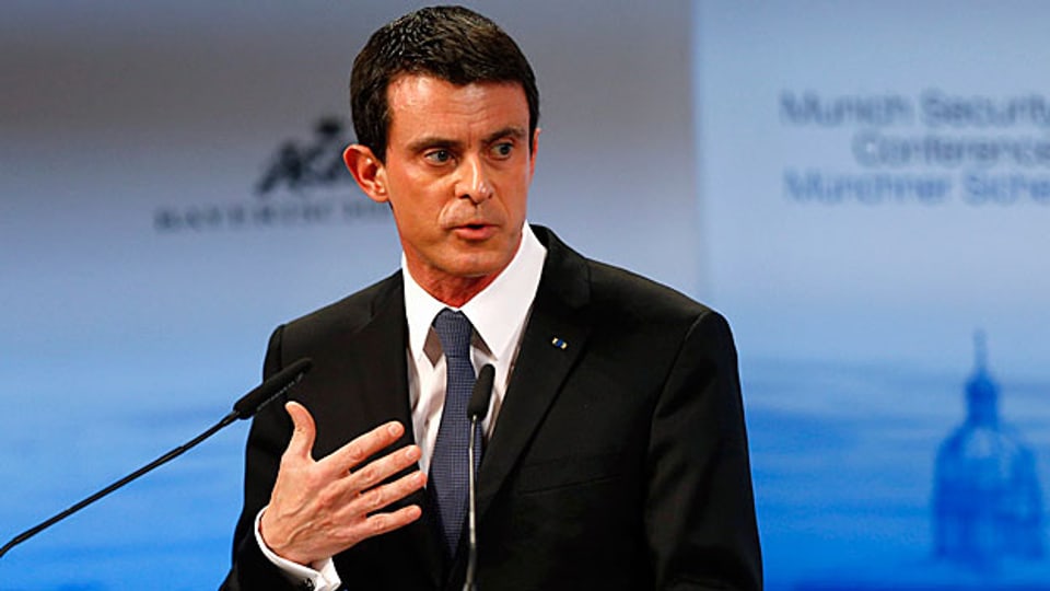 Frankreich zeigte sich an der Münchner Sicherheitskonferenz in Sachen Flüchtlingskrise alles andere als grosszügig. Der französische Premier Manuel Valls bei einer Rede in München.