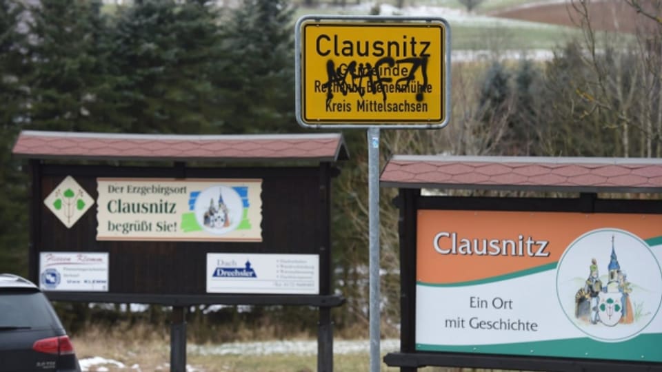 Ortstafel von Clausnitz